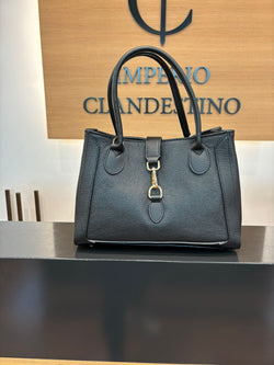 Bolso Shopping Estribo Piel Negro