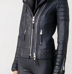 Carla Jacket Piel Negro