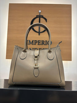 Bolso Shopping Estribo Piel Taupe